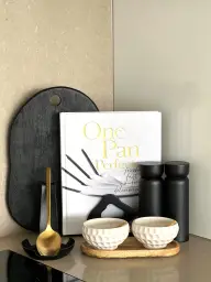Kitchen styling detail at the Sandbar display suite